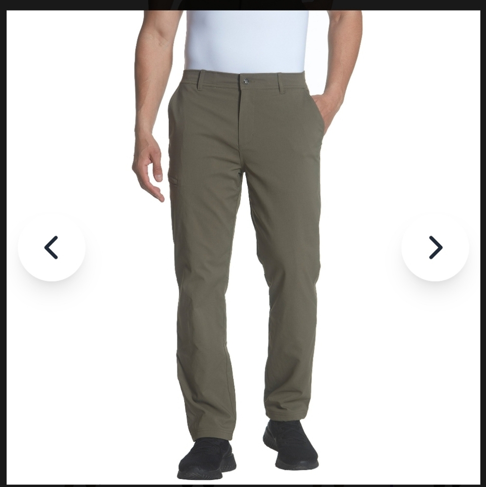 Men's Fleece Lined Pants - Gerry - Olive Green - 40W X 30L